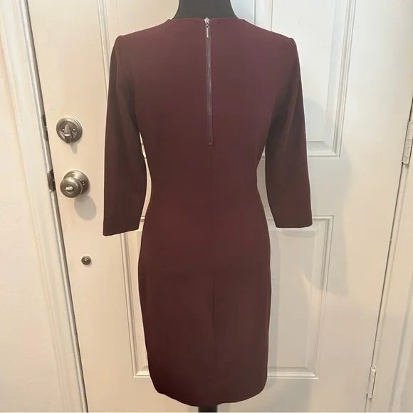Vince Burgundy Shiraz Sheath Dress Sz S‎ - Picture 4 of 14